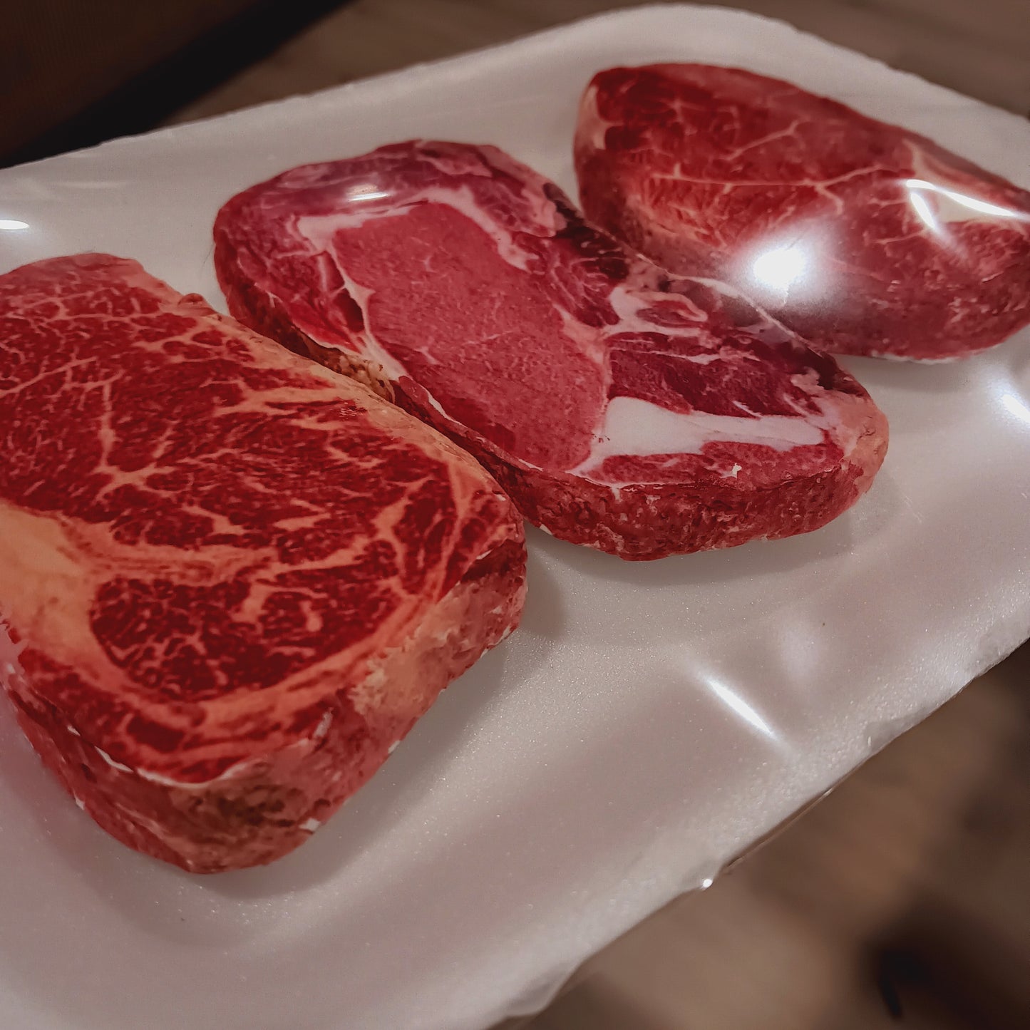 Realistic Pretend Family Pack Steaks – Dramatic Play Food Prop