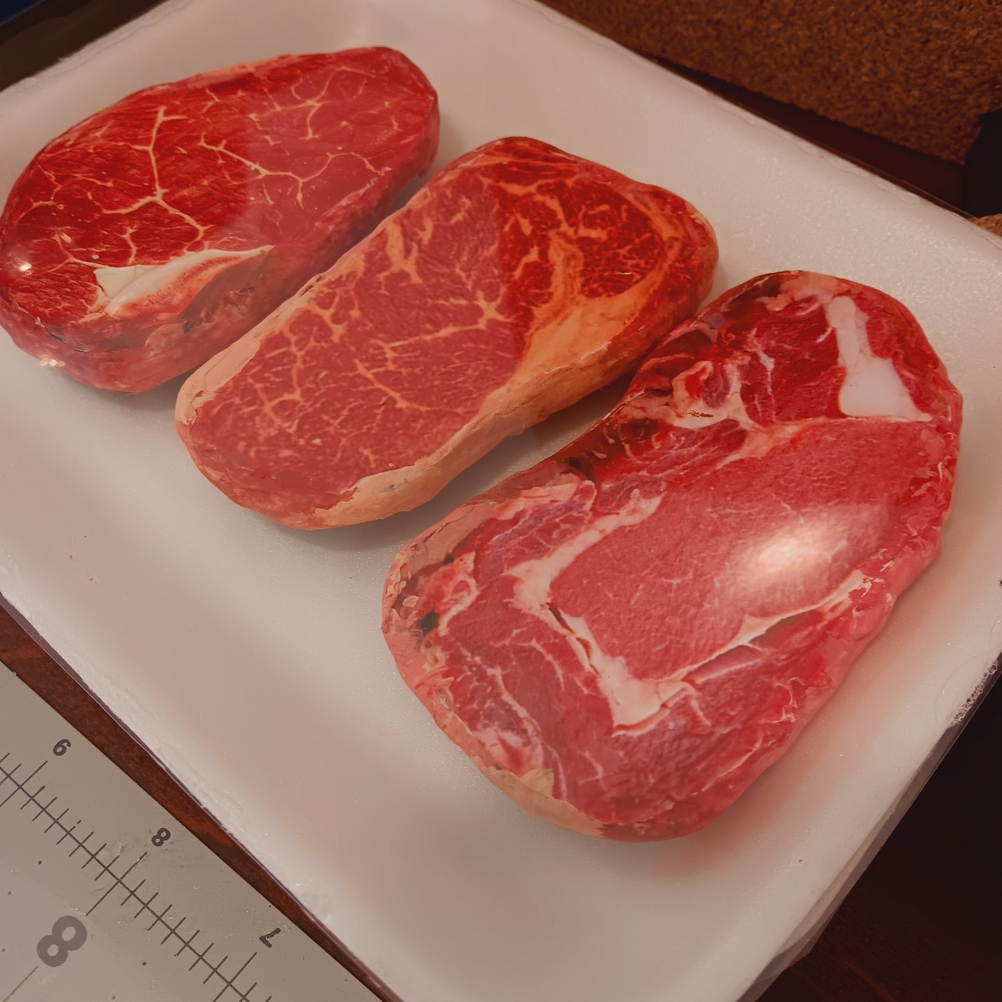 Realistic Pretend Family Pack Steaks – Dramatic Play Food Prop
